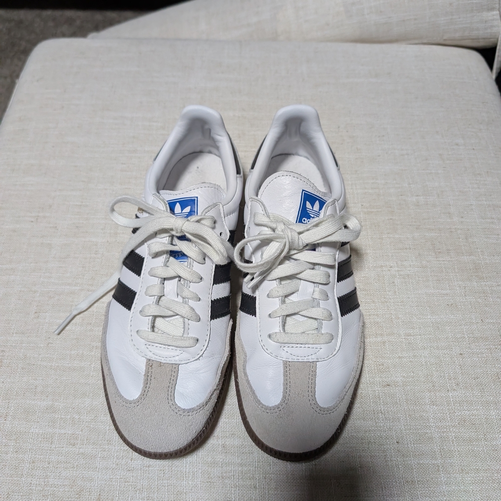 Adidas White and Black Sneakers Price Is Firm